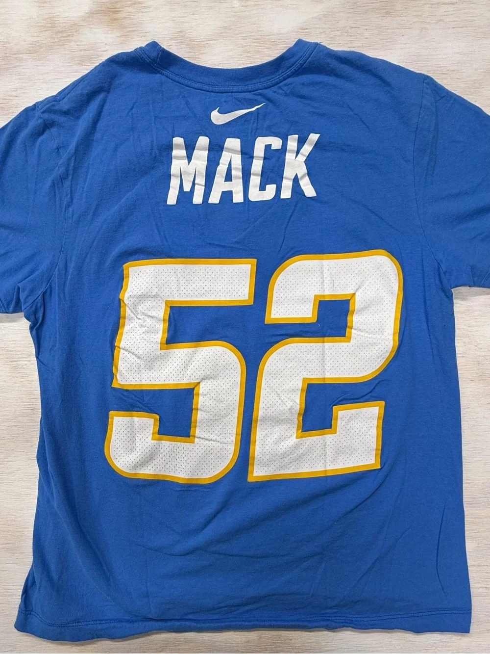NFL Los Angeles Chargers #52 Mack Blue Football Tee Shirt